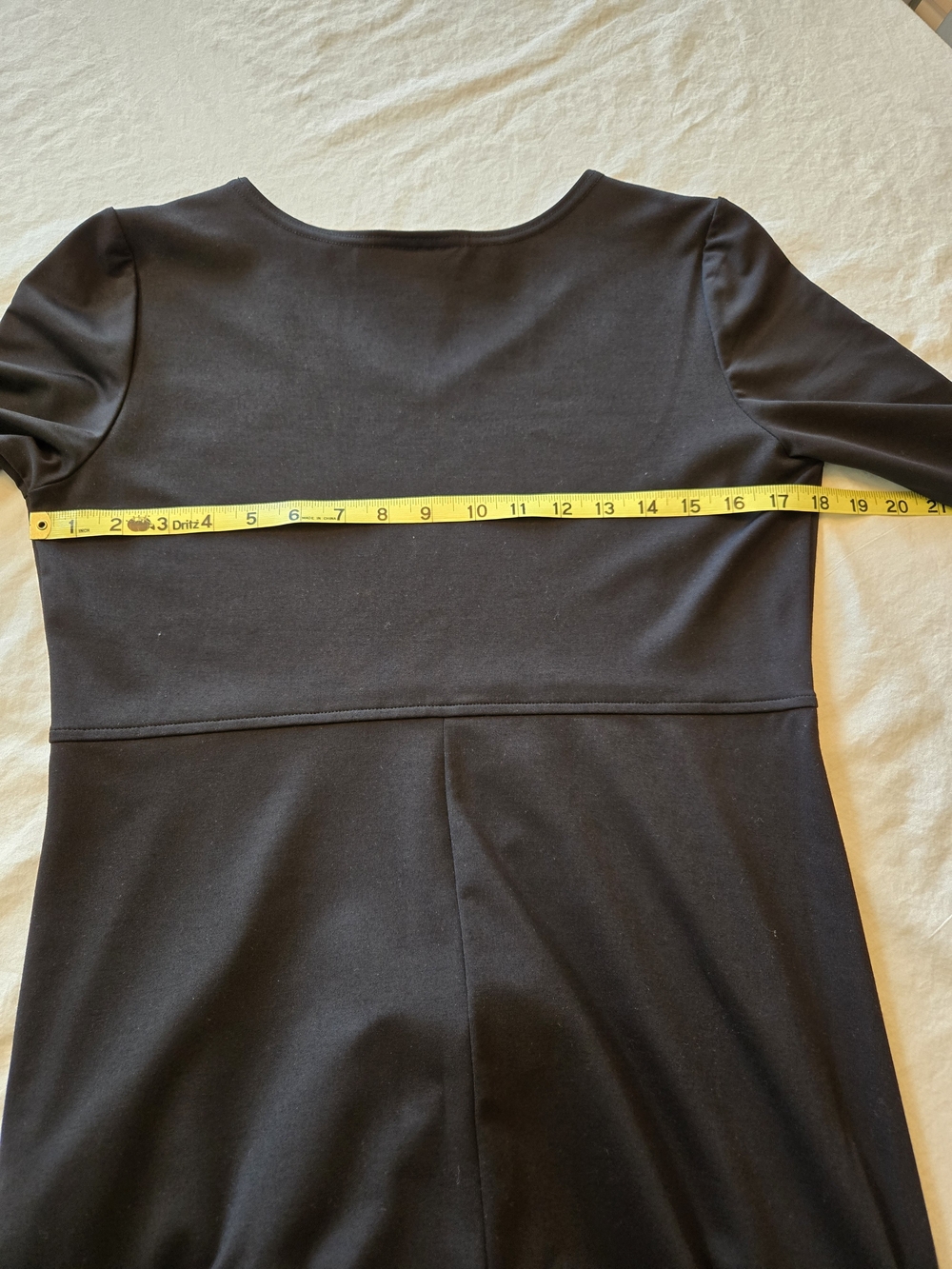 TravelSmith Black 3/4 Sleeve Maxi Dress - Picture 10 of 12